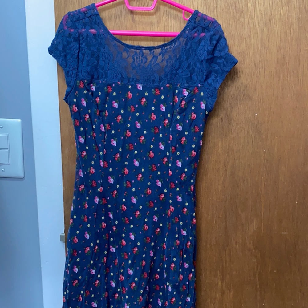 Abercrombie kids navy blue sleeveless summer dress